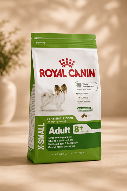 Royal Canin x-small adult 8+ hondenvoer senior 500g