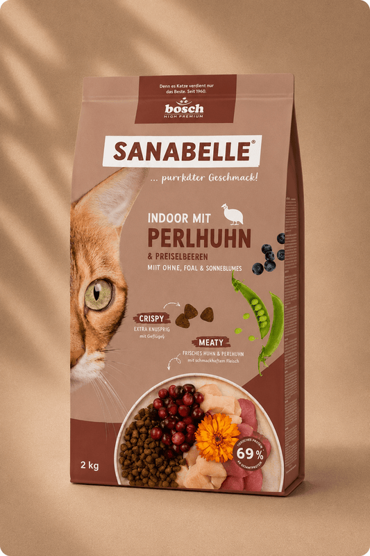 Sanabelle Indoor parelhoender kattenvoer 400 g