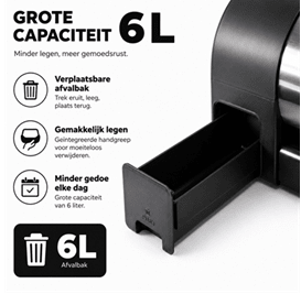Martin automatische zelfreinigende kattenbak met rvs trommel zwart 71 × 43 × 49cm