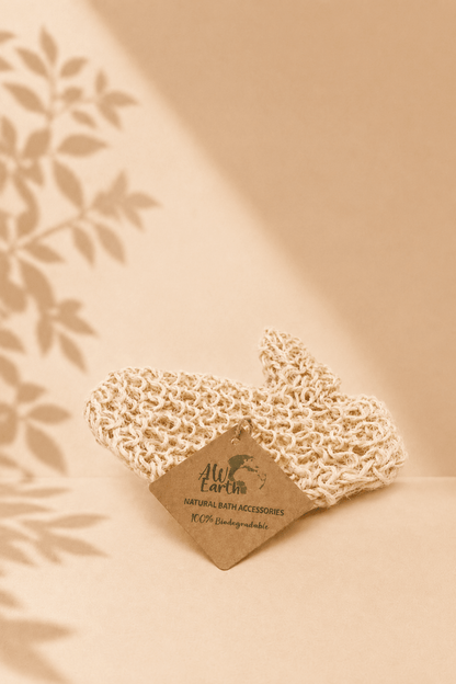 LMW Wellness-Care Sisal exfolierende washandschoen voor een grondige lichaamspeeling, productaanzicht
