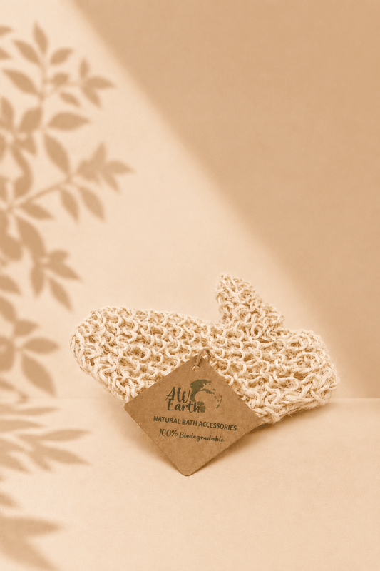 LMW Wellness-Care Sisal exfolierende washandschoen voor een grondige lichaamspeeling, productaanzicht