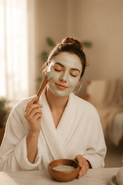 Spa applicatieset uit teakhout
