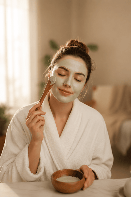Spa applicatieset uit teakhout