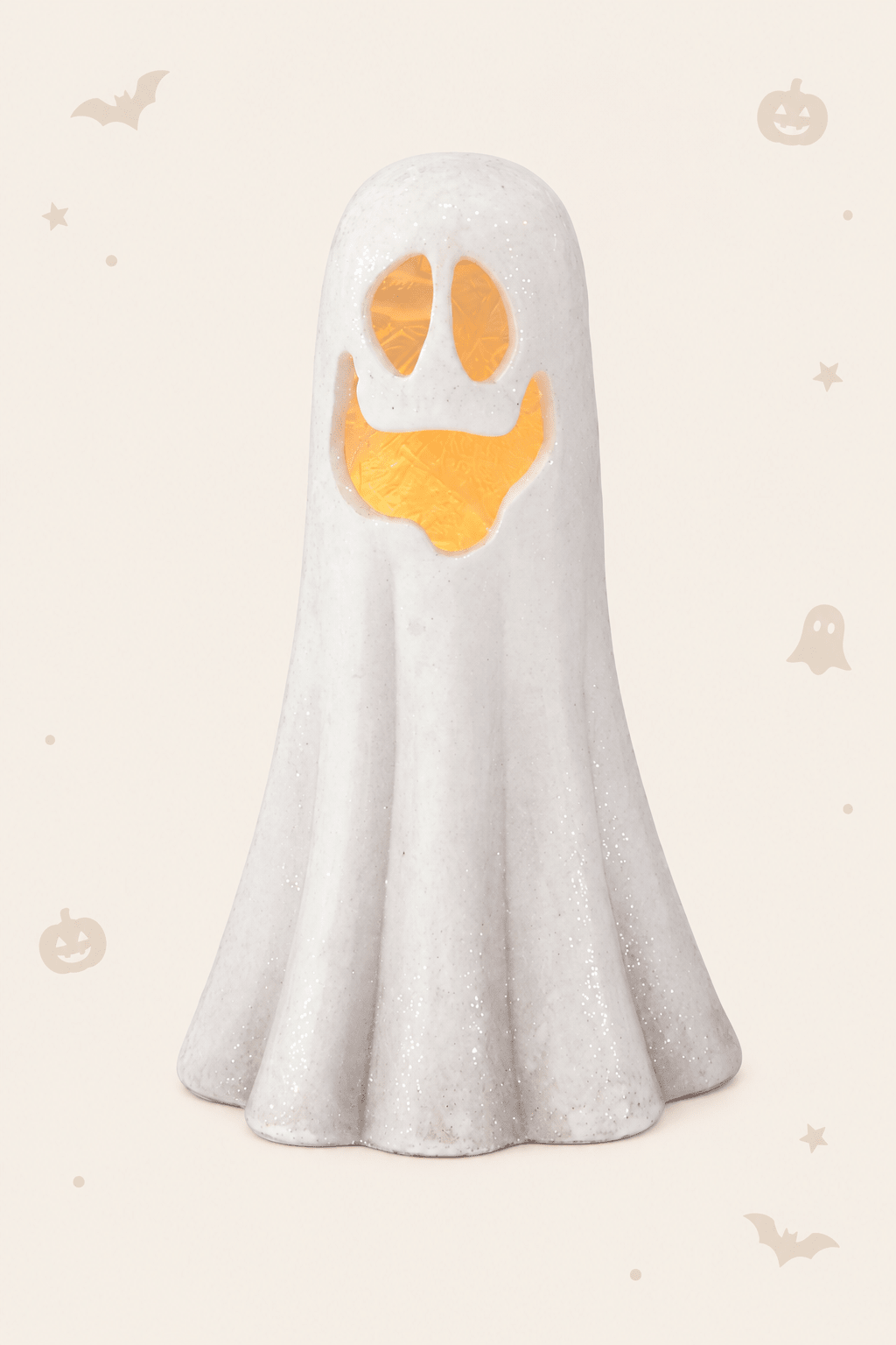 Staand spookfiguur voor halloween groot en volumineus
