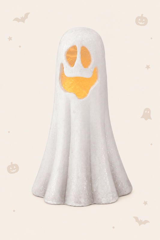 Staand spookfiguur voor halloween groot en volumineus