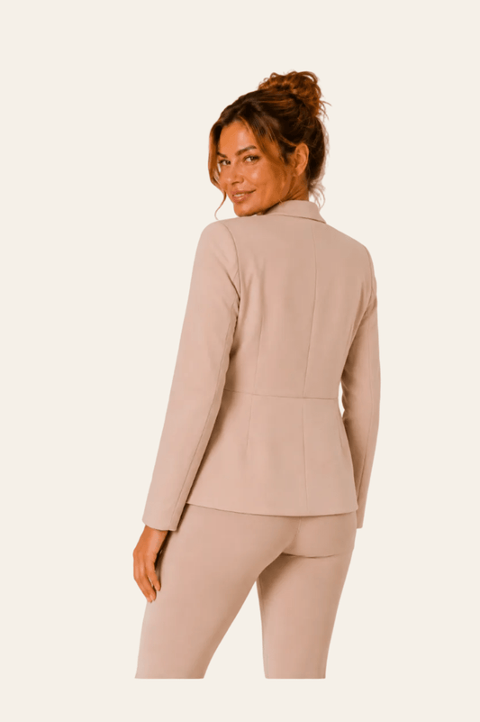 Stylove elegante dames blazer jas met een unieke en modieuze rimpeling