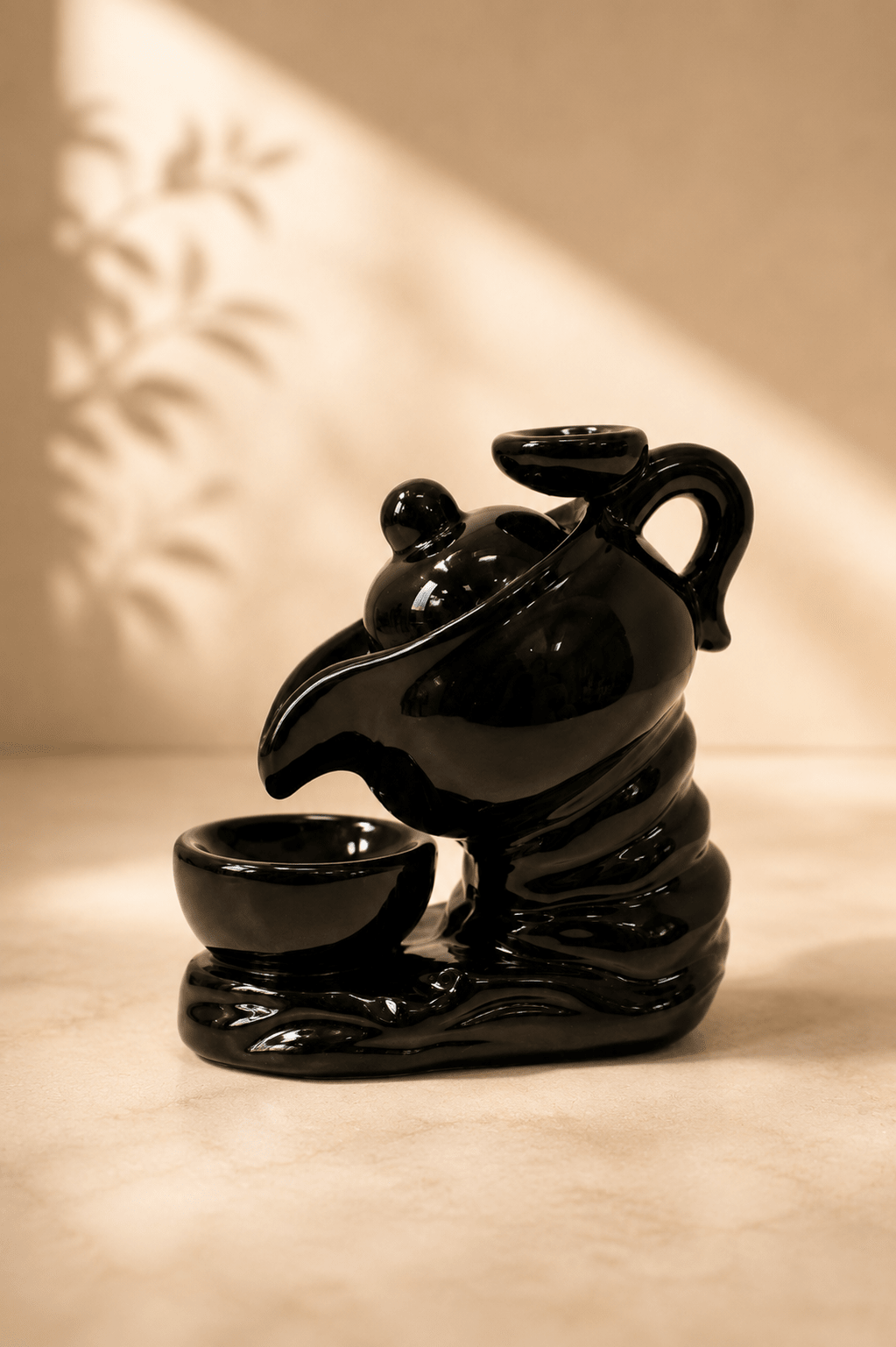 Terugstroom wierookbrander theepot