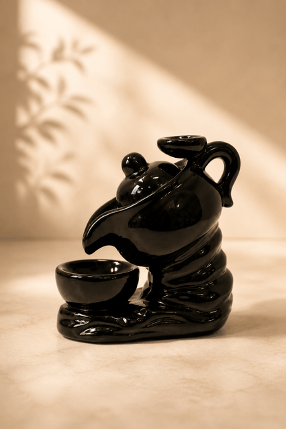 Terugstroom wierookbrander theepot