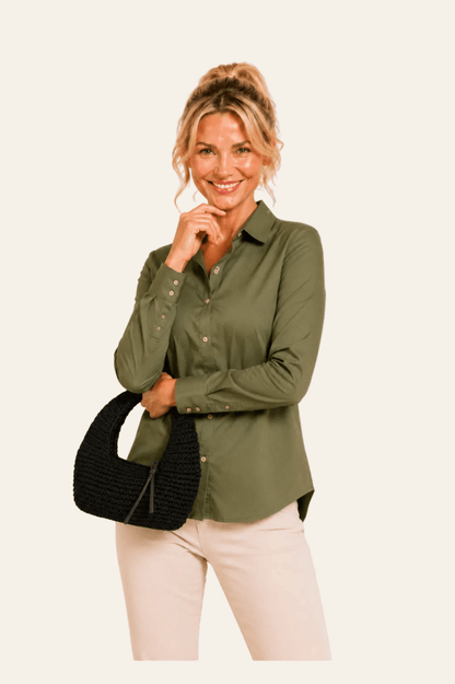 Trendy beige en zwarte handtas met gevlochten structuur