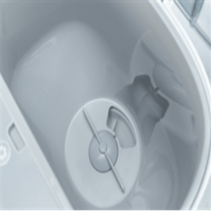 Trixie slimme voederautomaat met camera 4,5 liter wit en grijs als productfoto van binnenaanzicht