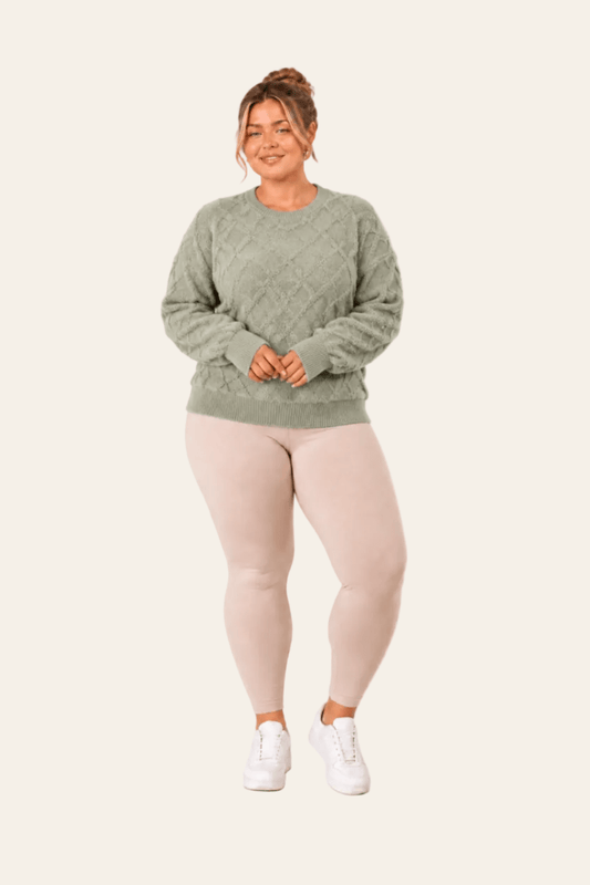 Trui met ronde hals en lange mouwen in casual stijl