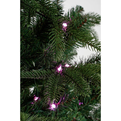 Verlichte kunstkerstboom 155 cm met 180 RGB LED lampjes detailfoto