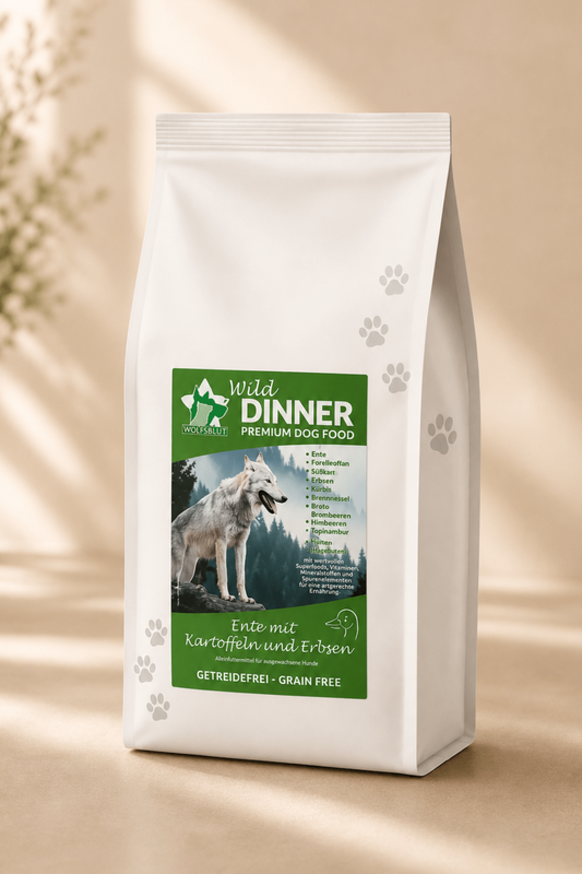 Wild Dinner eend graanvrij hondenvoer 3kg