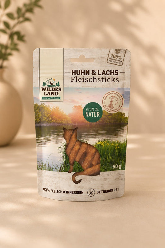 Wildes land cat meat sticks kip & zalm 50 g