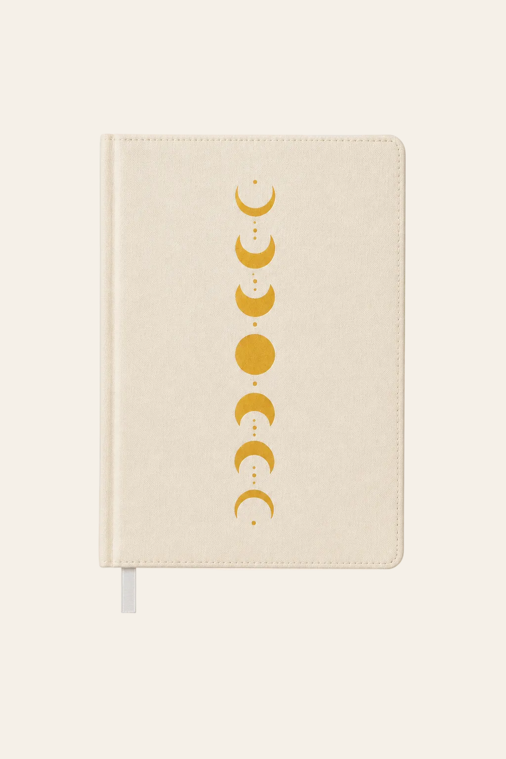Witte fluwelen dagboek maanfasen 