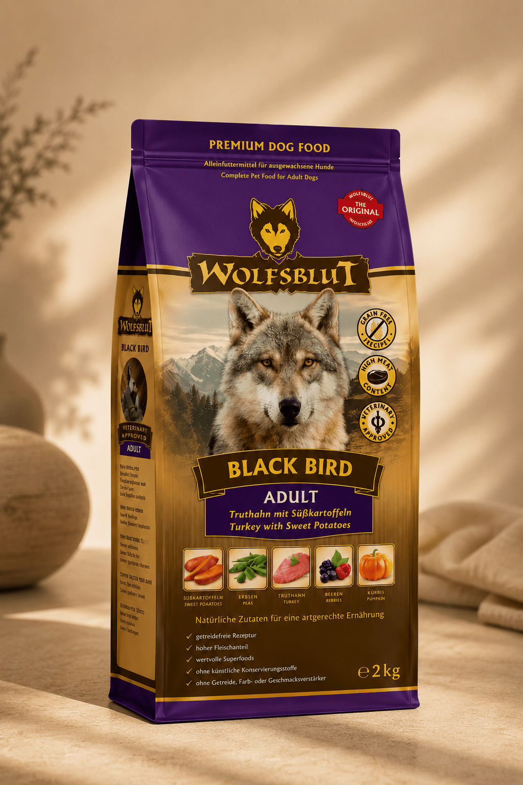 Wolfsblut Black Bird Adult graanvrij hondenvoer 2kg