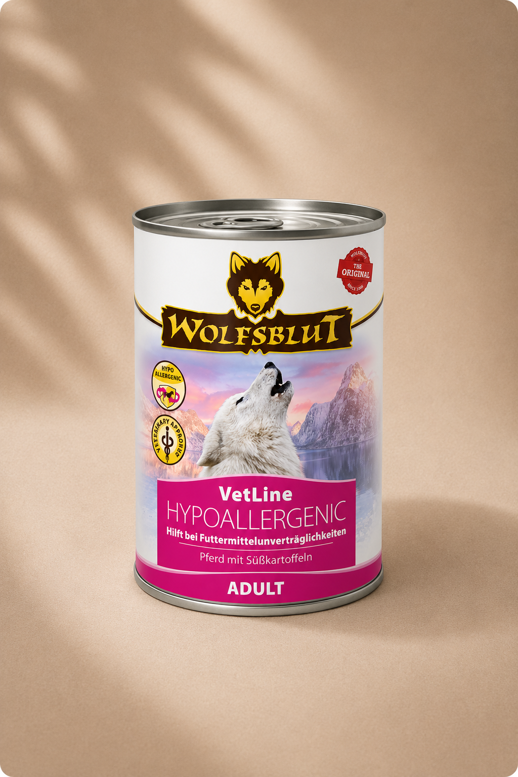Wolfsblut vetline hypoallergeen adult paard met zoete aardappel 6x395g