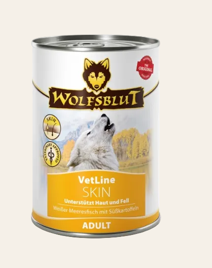 Wolfsblut vetline skin adult witte zeevis met zoete aardappel 6x395g