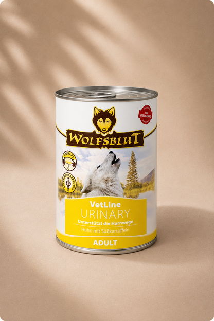 Wolfsblut vetline urinary adult kip met zoete aardappel 6x395g