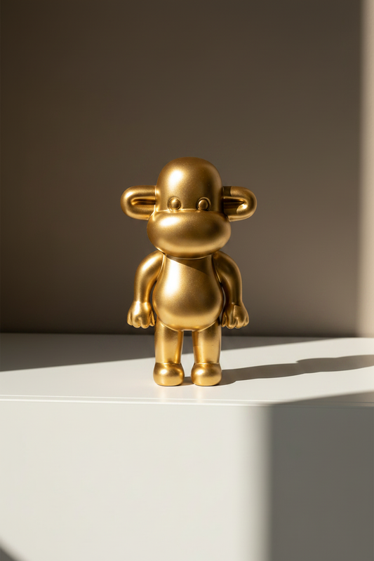 Gouden aap beeldje