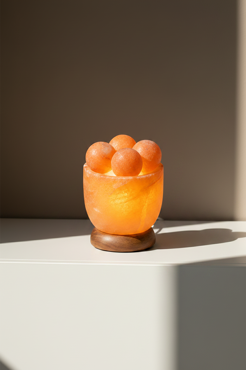 Zoutschaal met 4 massagebollen