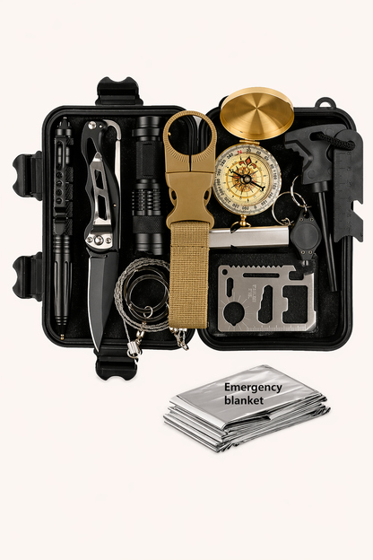 14 in 1 Outdoor Emergency Survival Gear Kit Camping Tactical Tools