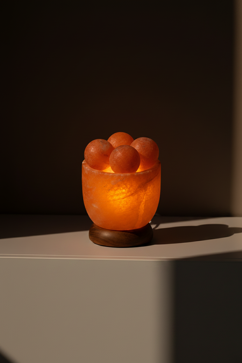 Zoutschaal met 4 massagebollen