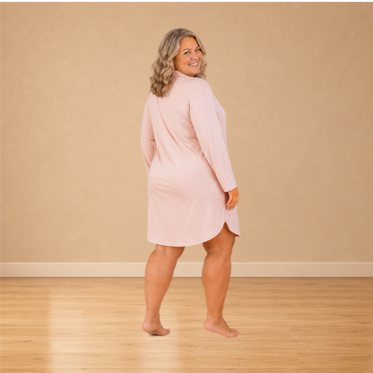 Tencel nachthemd dames poederperzik