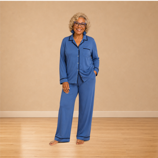 TENCEL™ Pyjama Set Dames Donker Blauw