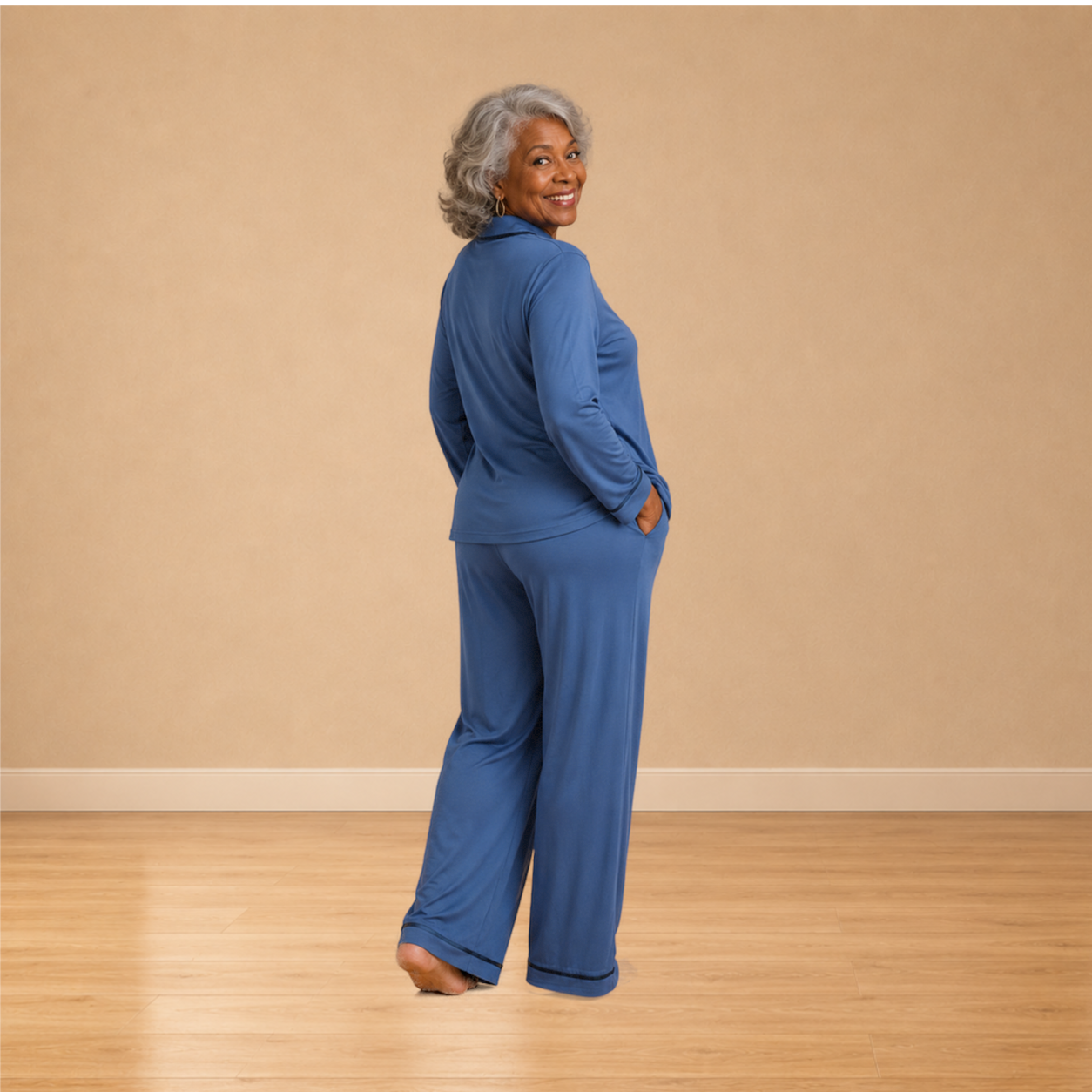 TENCEL™ Pyjama Set Dames Donker Blauw