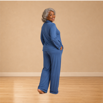 TENCEL™ Pyjama Set Dames Donker Blauw