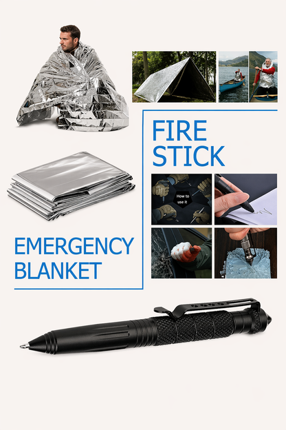 14 in 1 Outdoor Emergency Survival Gear Kit Camping Tactical Tools