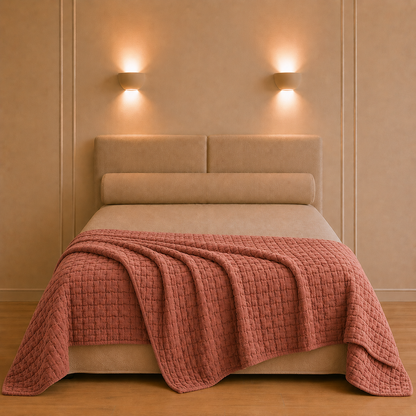 Swami grijsbruin sprei