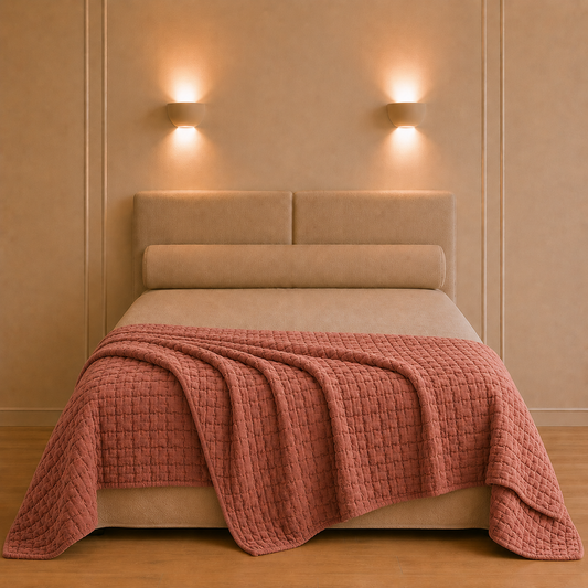 Swami grijsbruin sprei