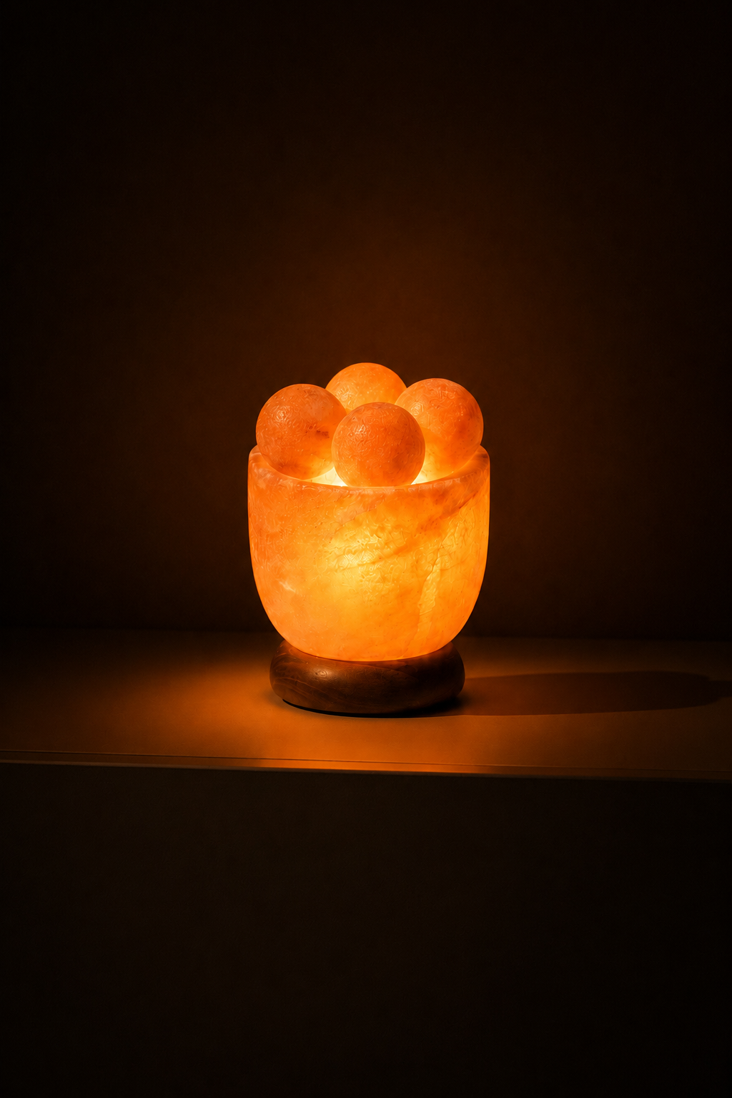 Zoutschaal met 4 massagebollen