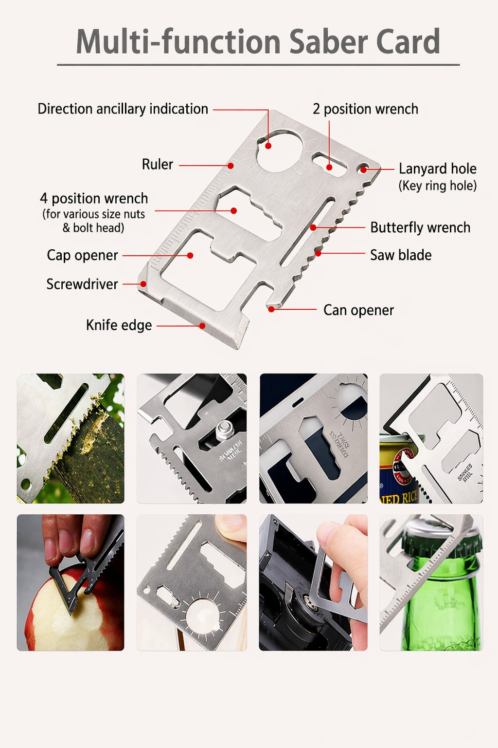 14 in 1 Outdoor Emergency Survival Gear Kit Camping Tactical Tools