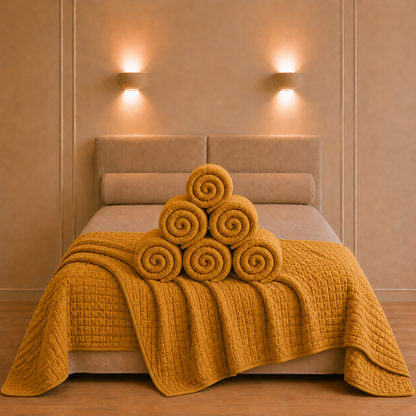 Swami goudgele saffraan sprei