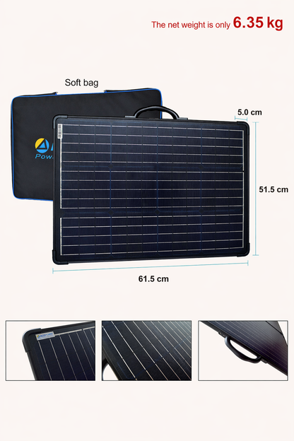 ACOPower Plk 120W Portable Solar Panel Kit, Lightweight Briefcase with