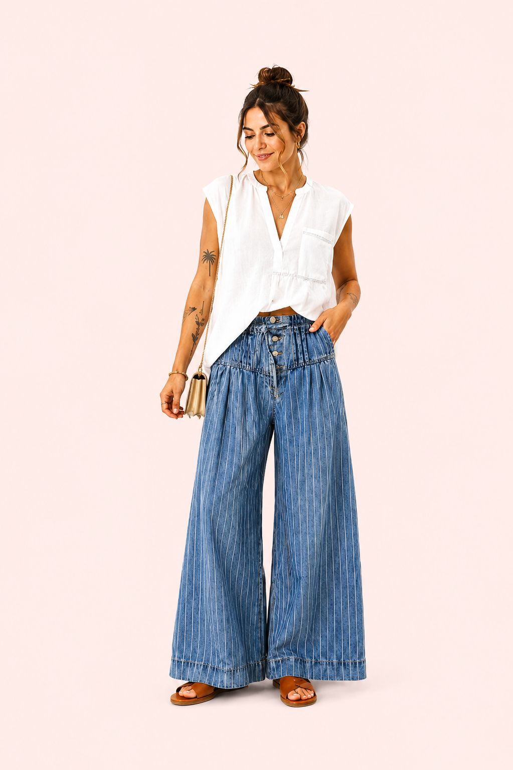 Jeans met wijde pijpen