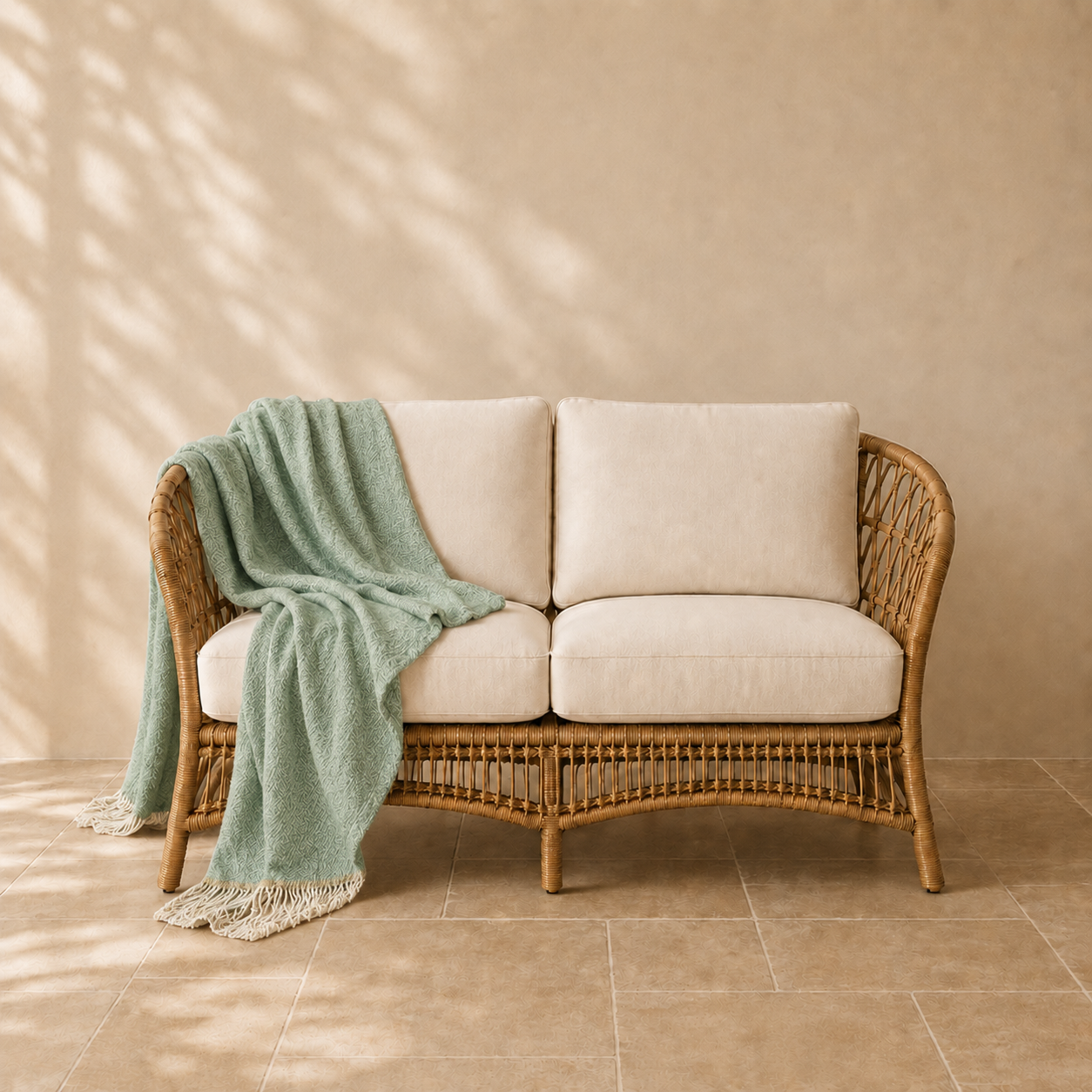Wollen plaid venezia groen