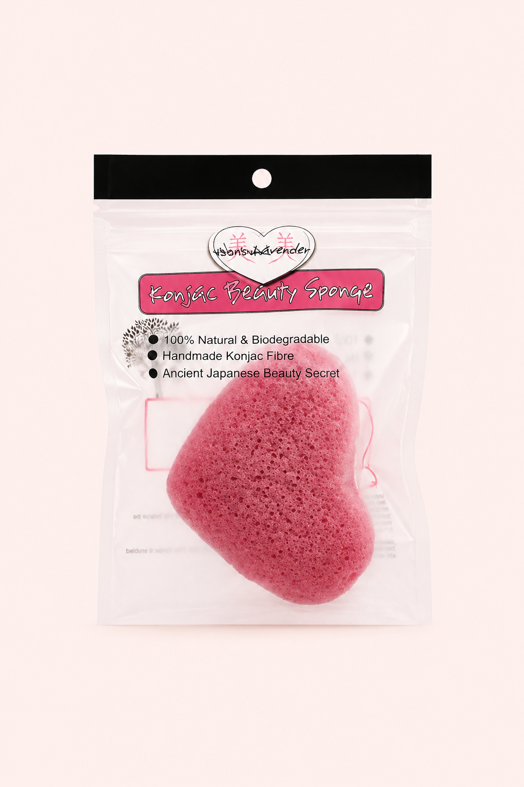Konjac spons roos