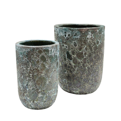 Fuji plantenpot relic jade set van 2