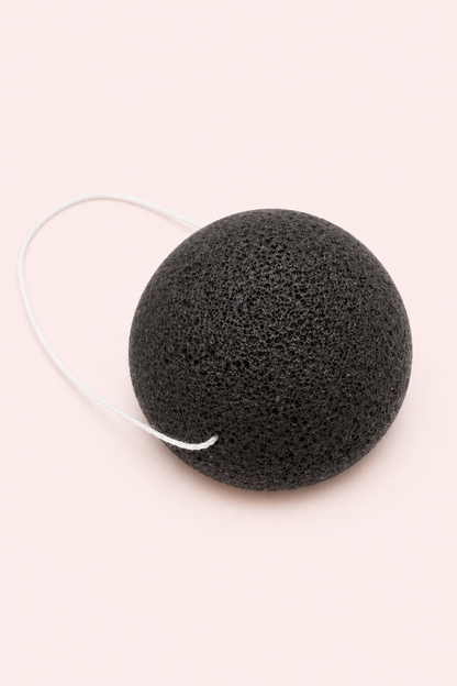Konjac spons houtskool