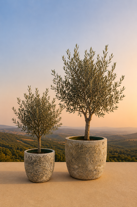 Indische laki plantenpot relic beige
