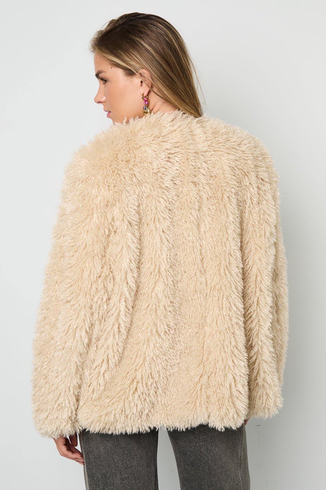 Geweven Polyestervezel Vrouwen Jas Elegant Solide Kleur Herfst/Winter