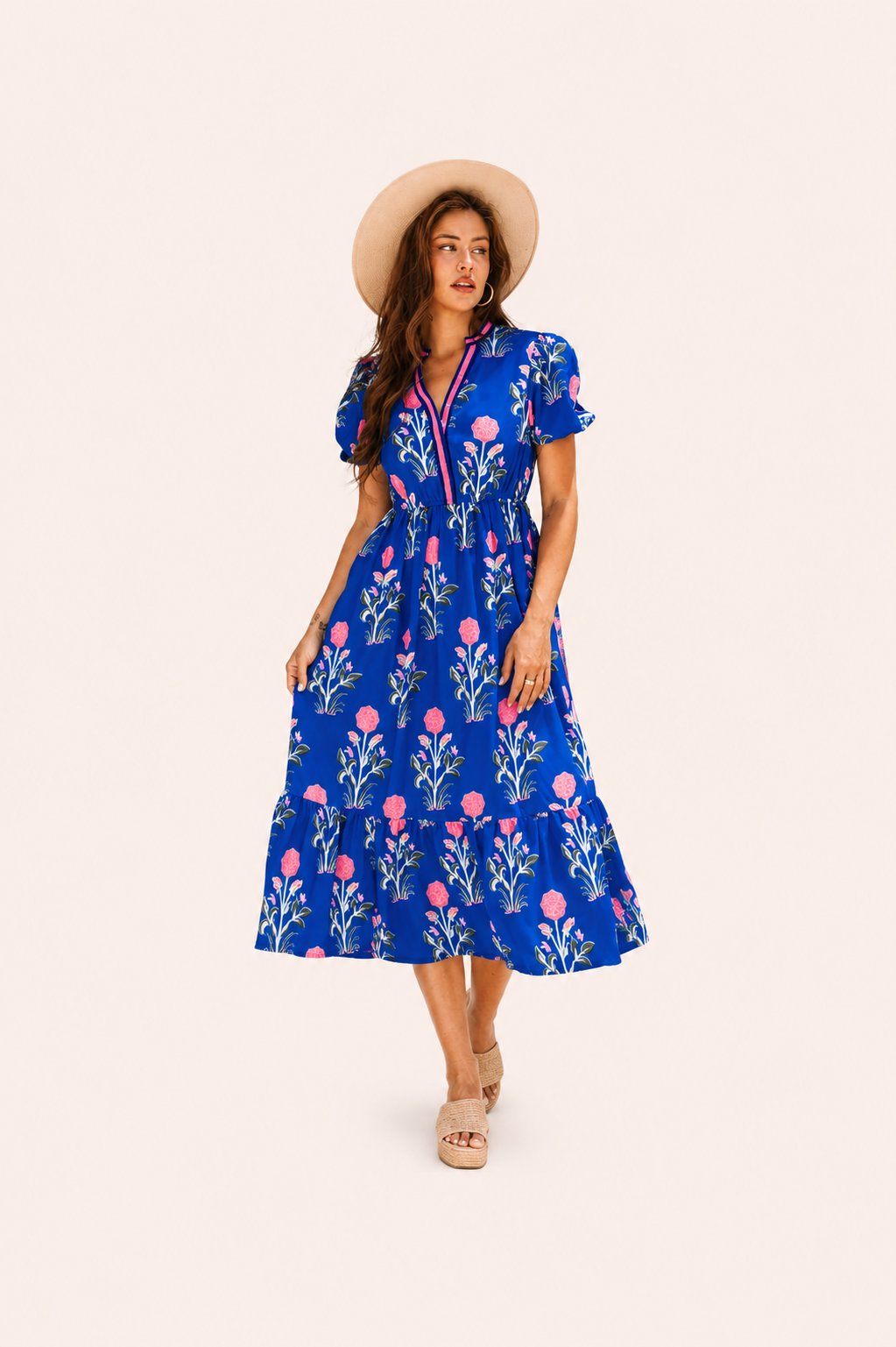 Maxi jurk met bloemenprint
