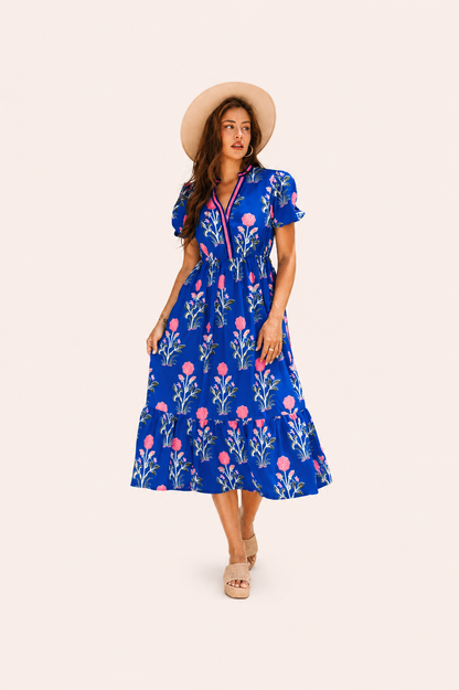 Maxi jurk met bloemenprint