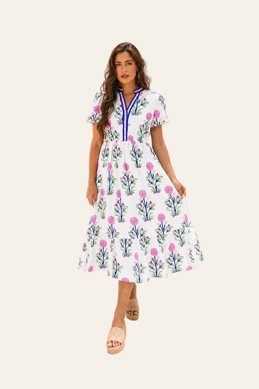 Maxi jurk met bloemenprint