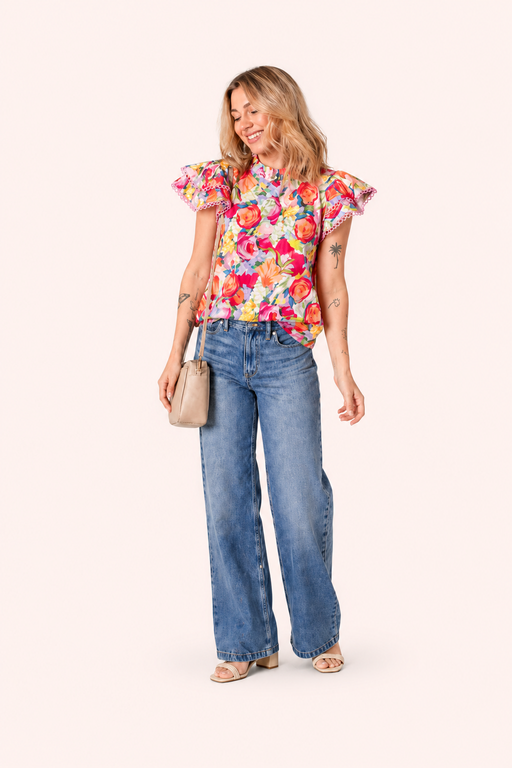 Blouse met bloemenprint
