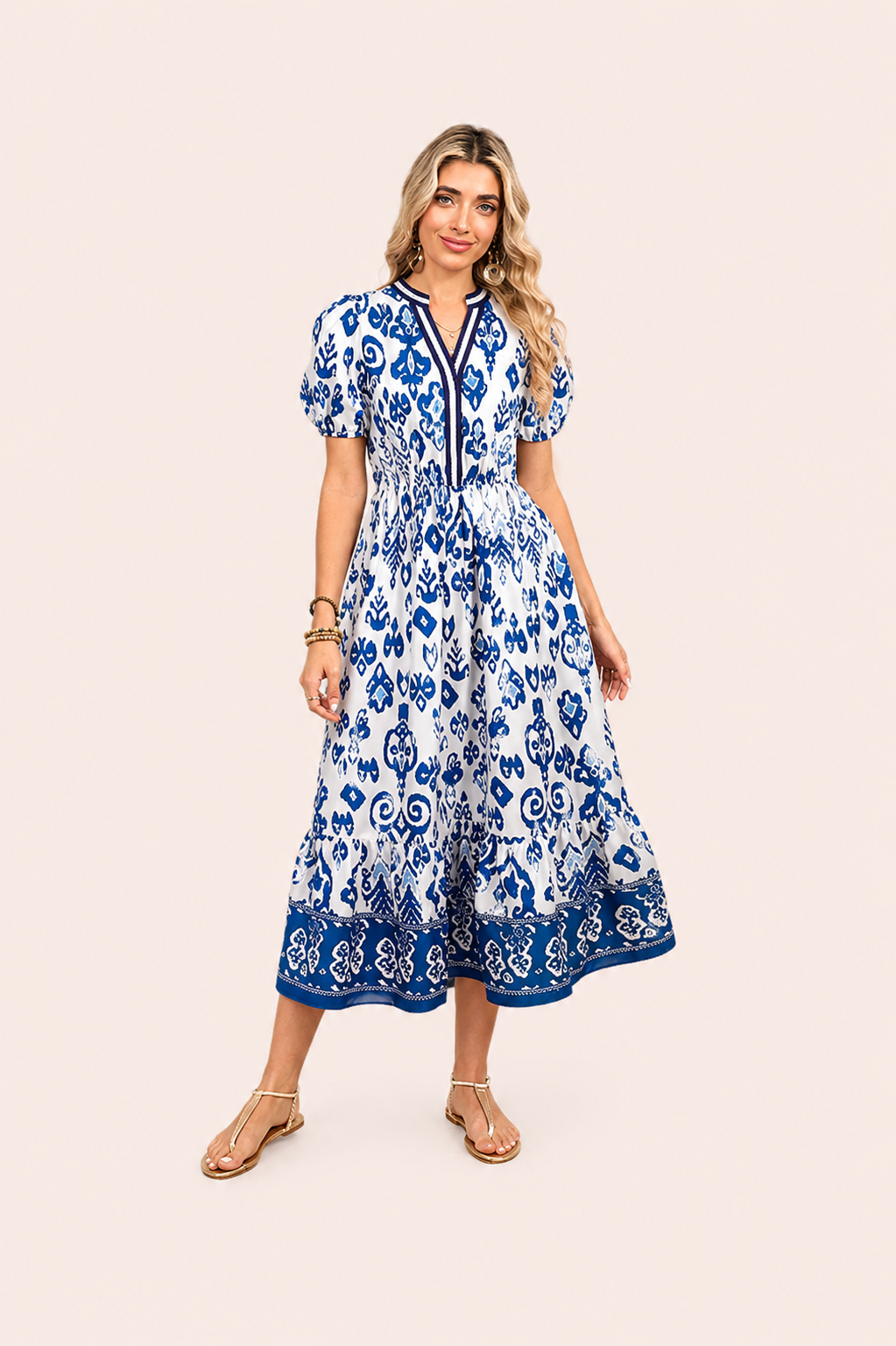 Maxi jurk met bloemenprint